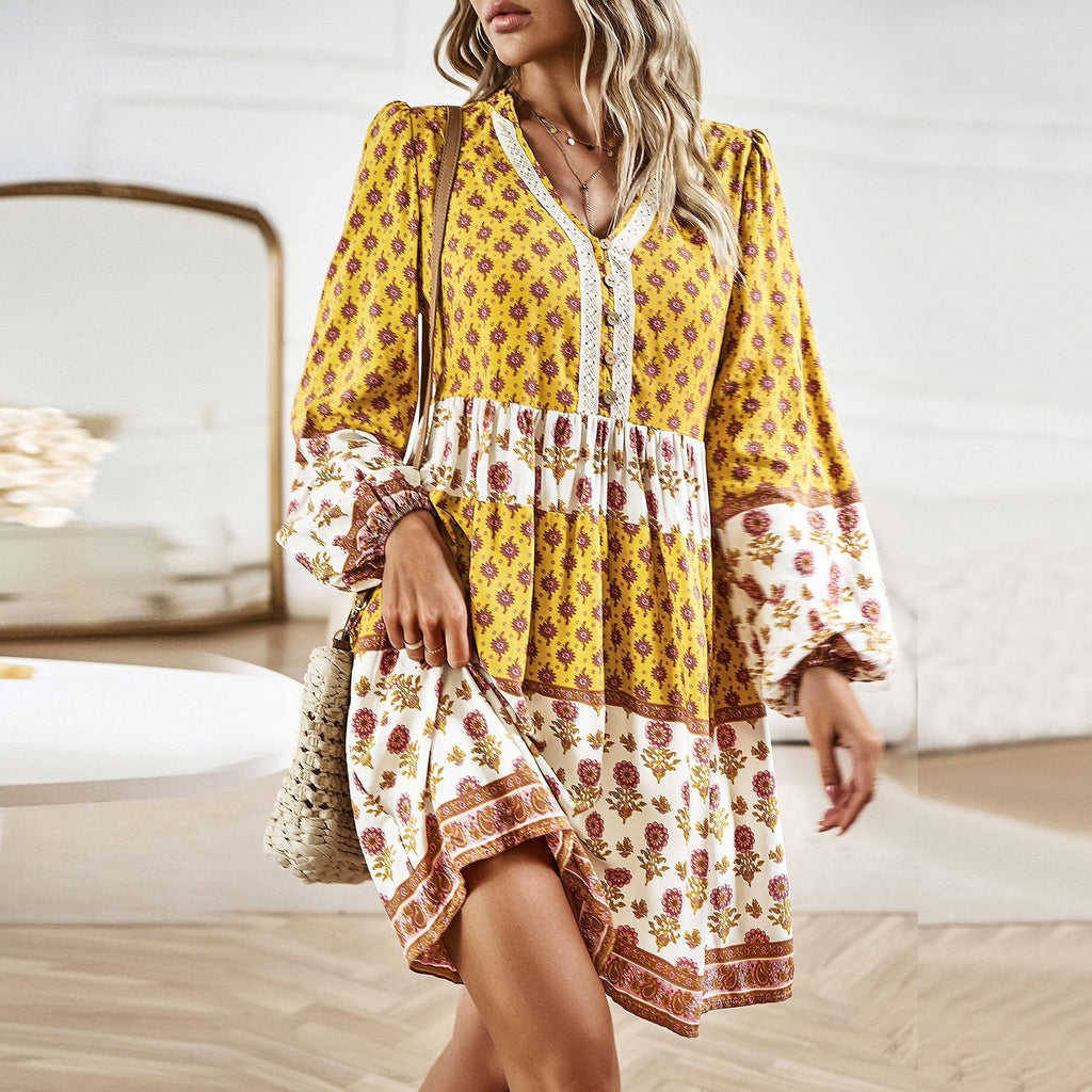 Casual Boho Midi Dress