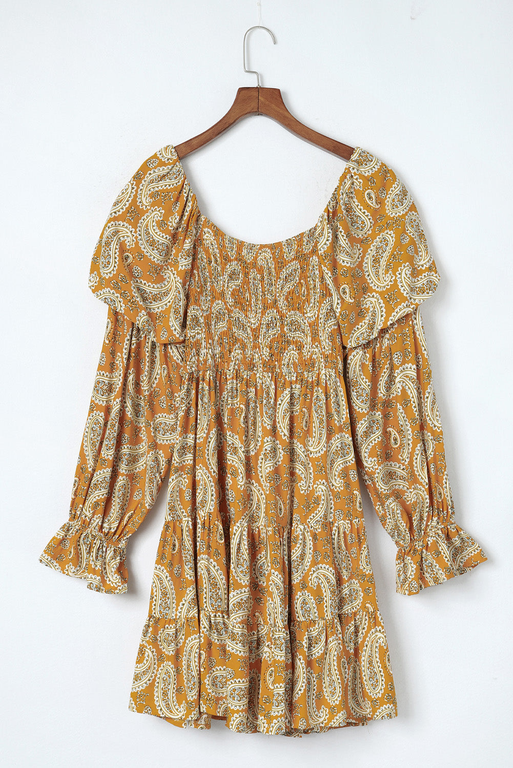 Paisley Long Sleeve Maxi Dress