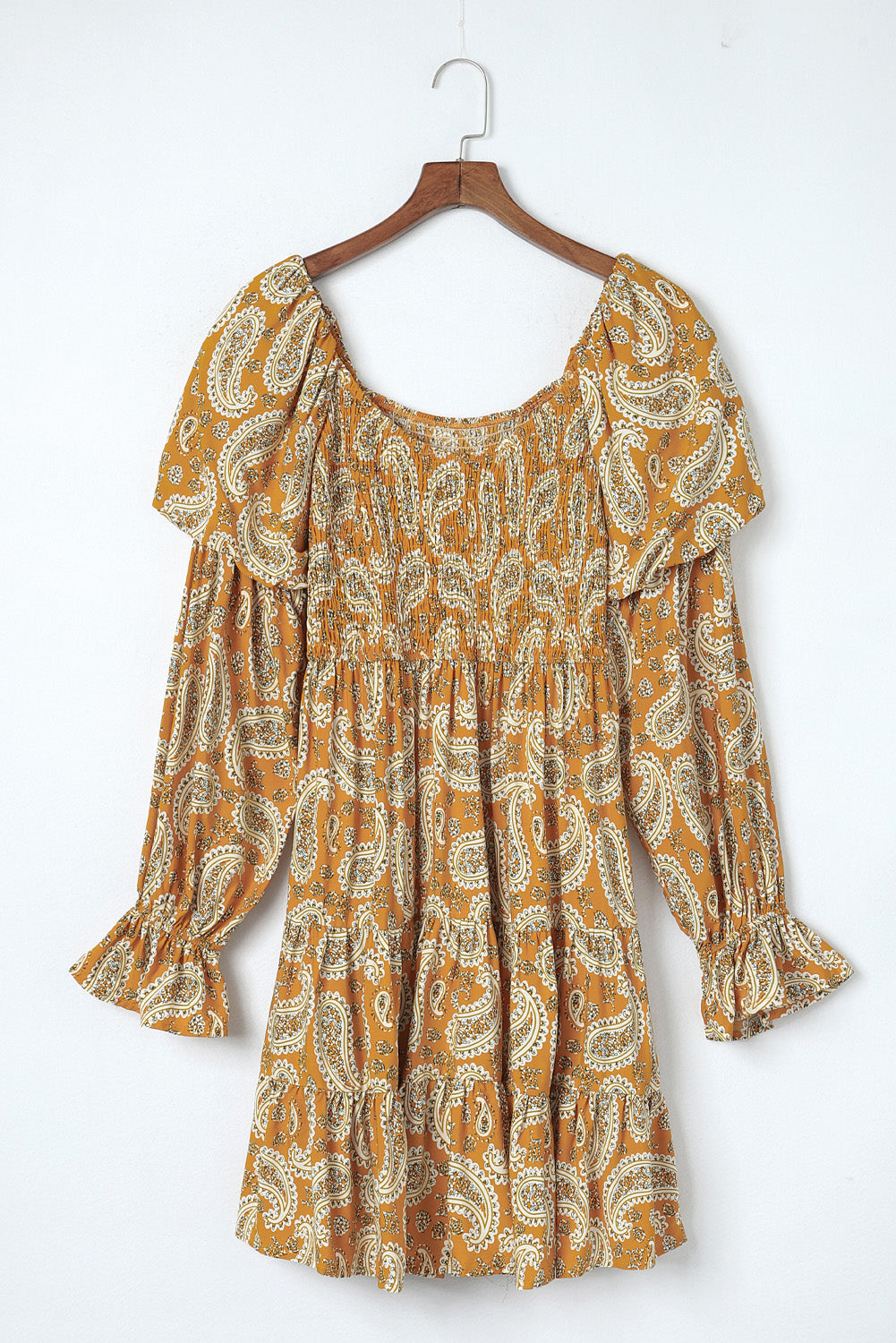 Paisley Long Sleeve Maxi Dress