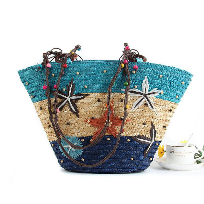 Starfish Woven Straw Tote