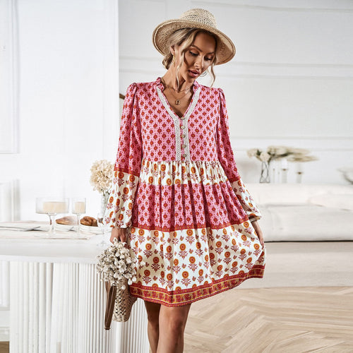 Casual Boho Midi Dress