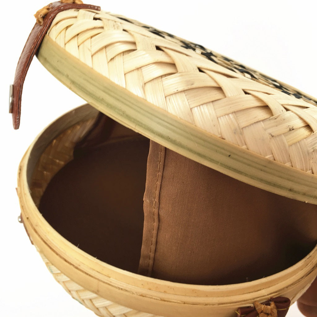 Handwoven Bamboo Round Bag