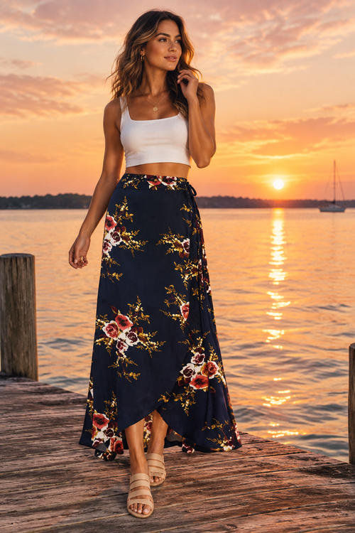 Navy Floral Dock