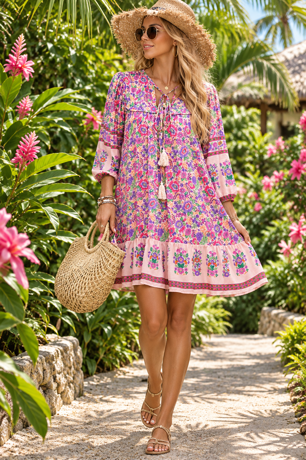 Pink Floral Garden