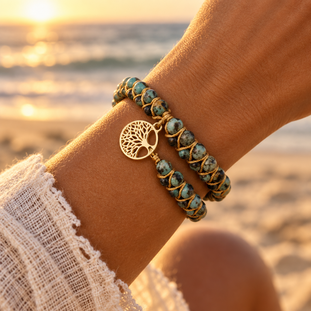 Stone Wrap Bracelet Wrist